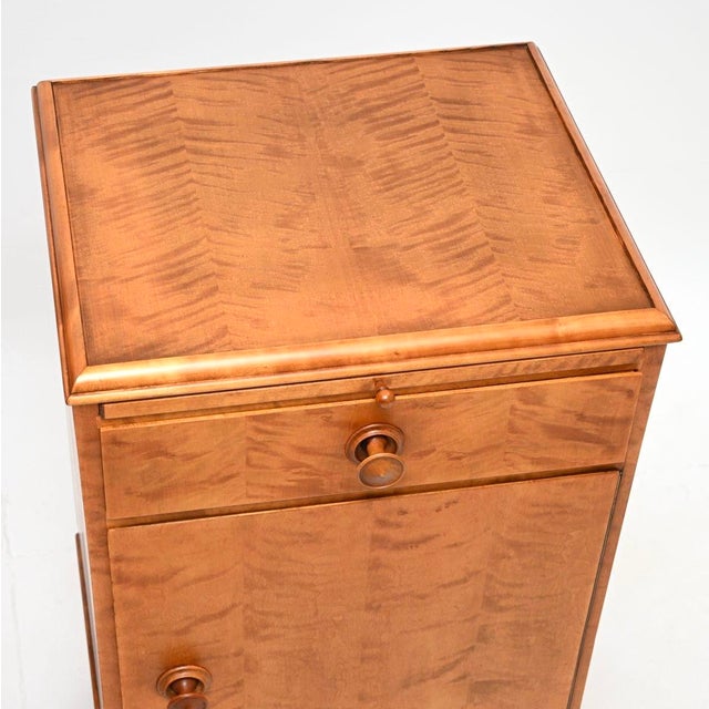 Vintage Swedish Satin Birch Bedside Cabinets, 1950s, Set of 2 For Sale - Image 10 of 14