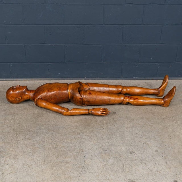 Antique 19th Century French Life Size Wooden Artist's Lay Figure, 1860s For Sale - Image 3 of 18
