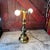 Mid-Century Modern Vintage Brass Table Lamp With Dual Bulb Sockets & Pull Chains For Sale - Image 3 of 14