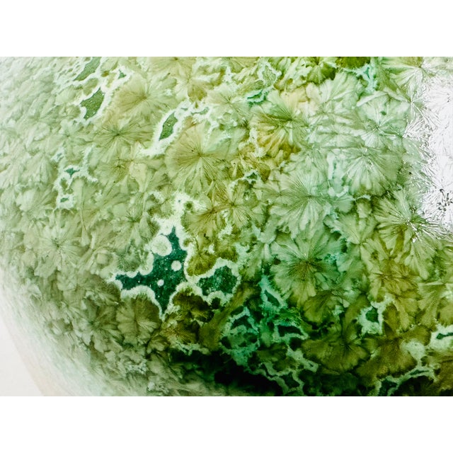 Studio Ceramic Vase with Crystalline Effect Glaze by Elisabeth Grosser, Germany, 1980s For Sale - Image 3 of 16