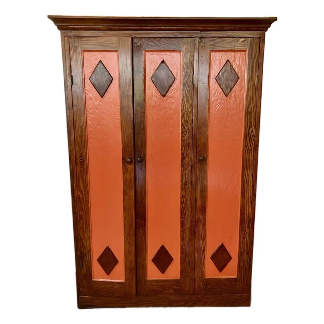 1940s Texas Long Leaf Pine Cabinet For Sale