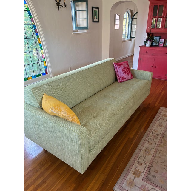 This brand new gorgeous mid-century modern couch was custom made by The Joneses furniture store in LA. It is in a...