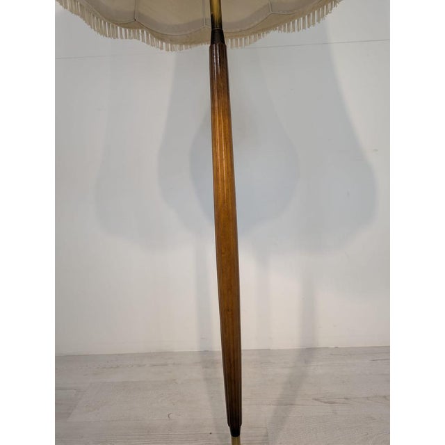 1960s Danish Teak Floor Lamp with Brass, 1960s For Sale - Image 5 of 18