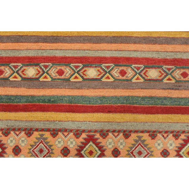 Khorjin Runner 2’8” X 9’4” Multicolor Wool Tribal Hand-Knotted Oriental Rug For Sale - Image 9 of 13