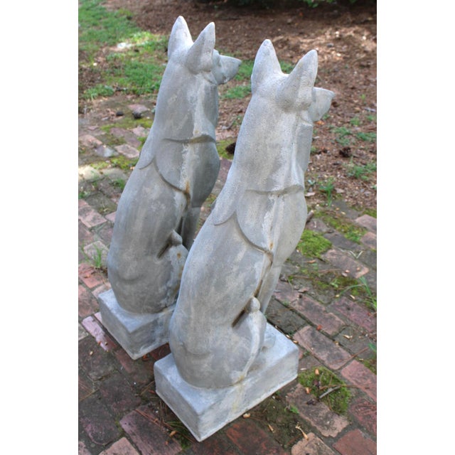 Large Pair of Pharaoh/Ibizan Hound Garden Statues by Pennoyer Newman For Sale - Image 10 of 16
