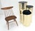 Triptych Round Cylinder Brass Finish Multi Level Pedestal Stand Table For Sale - Image 9 of 15