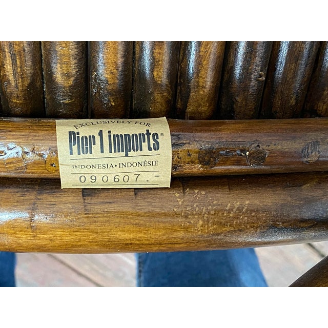 Asian Style Bamboo Stools for Pier One, a Pair For Sale - Image 14 of 14