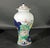Vintage Tobacco Leaf Porcelain Garniture of Five Vases For Sale - Image 12 of 17