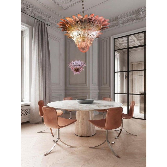 Brass Mounted Pink Palmette Sconces, 1990s, Set of 2 For Sale - Image 6 of 15