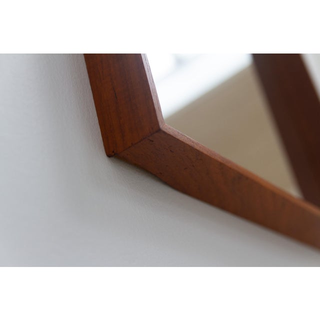 Mid-Century Danish Teak Hallway Mirror and Sconce, 1950s, Set of 2 For Sale - Image 9 of 18