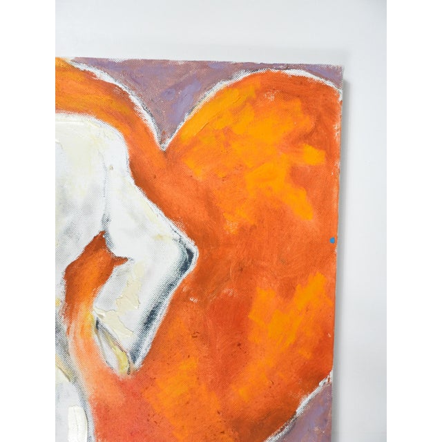 Late 20th Century Contemporary Surreal Heart Coffee and Robe Painting For Sale - Image 5 of 8