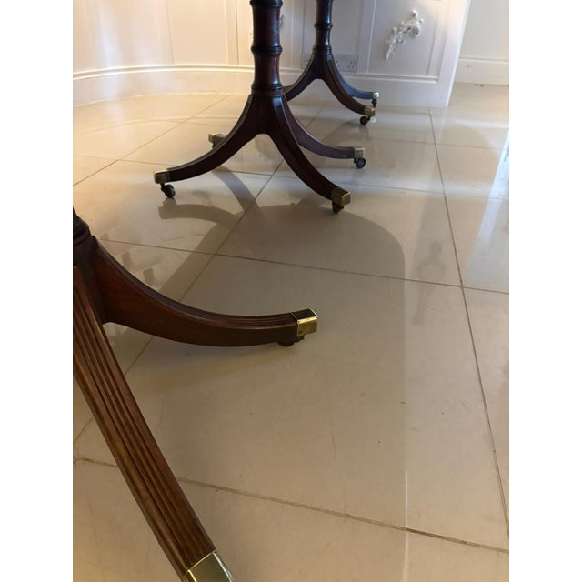 Antique Georgian Mahogany Extendable Triple Pillar Dining Table, 1800 For Sale - Image 6 of 18