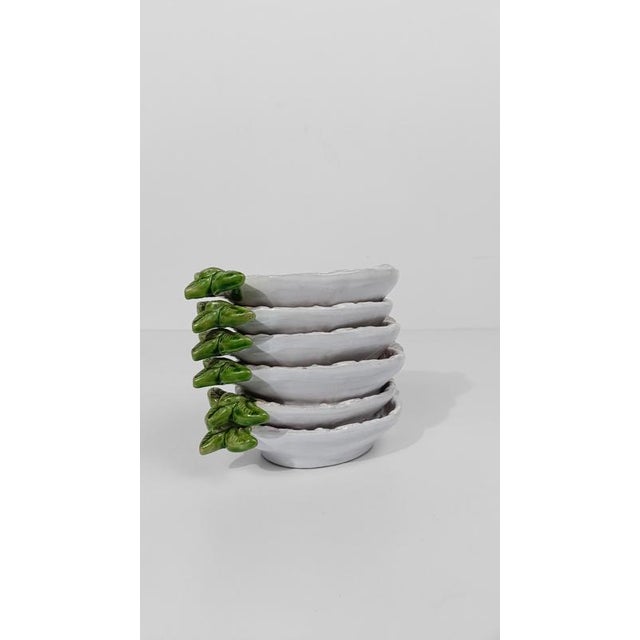 Ceramic Vintage Italian Handcrafted Bowls Set in the Shape of Pineapple by Italica Ars, 1970s, Set of 7 For Sale - Image 7 of 15