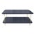 Handcrafted Satin Old Navy Painted Two-Layer Coffee Table With Brass Bamboo Legs For Sale