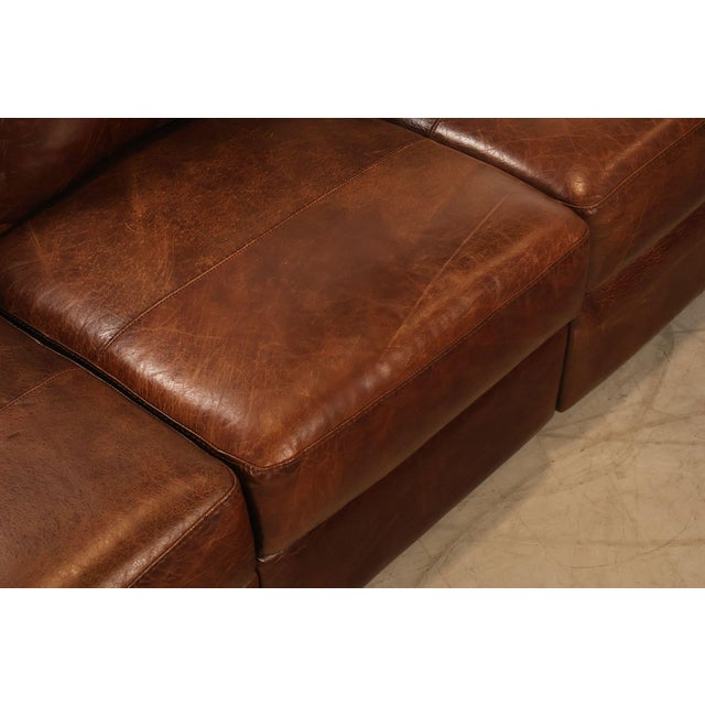 Brown Soft Line 'Energia' Leather Power Reclining Sofa (One Sofa) For Sale - Image 8 of 16