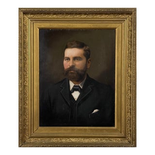 Antique Victorian British School Portrait of a Bearded Man (Framed) For Sale