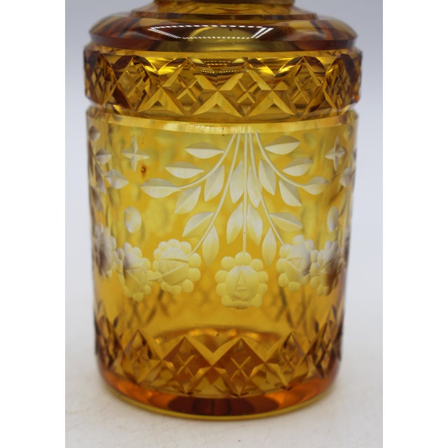 Brass Circa 1920s Czech Gilt Brass & Cut Glass Perfume Bottle For Sale - Image 8 of 9