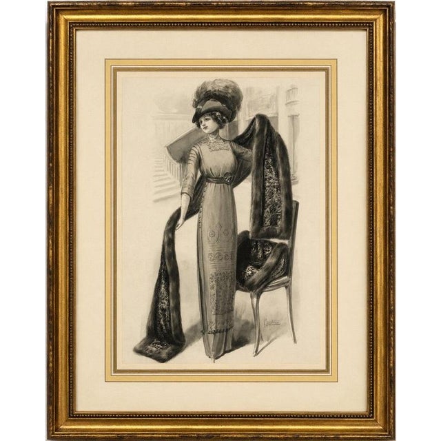 Title: ferdinand-léon ménétrier french belle époque fur fashion design, c. 1910 description: original early 20th-century...