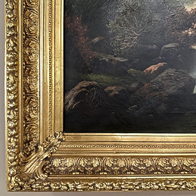 19th Century Framed Oil Painting on Canvas by R. Waldau For Sale - Image 11 of 17