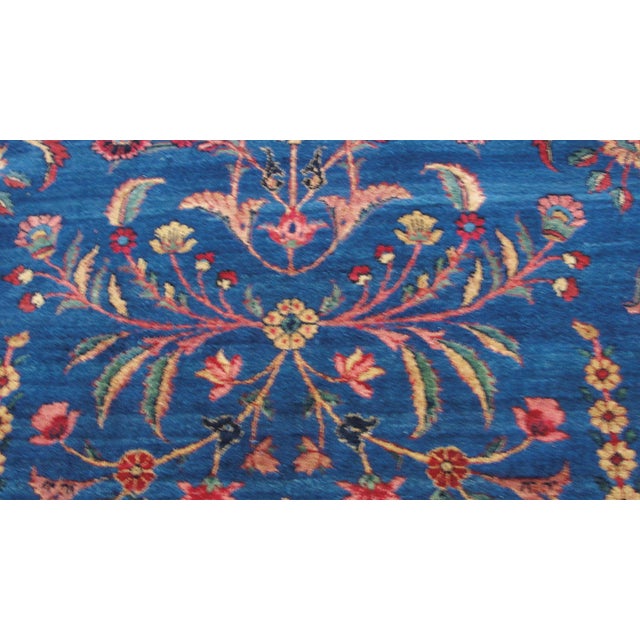 Antique Persian Laver Kerman Carpet, Amazing Color For Sale - Image 4 of 8