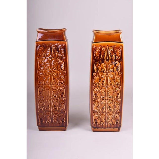 Mid-Century Ceramic Vases attributed to Ditmar Urbach, Czech, 1950s, Set of 2 For Sale - Image 10 of 10