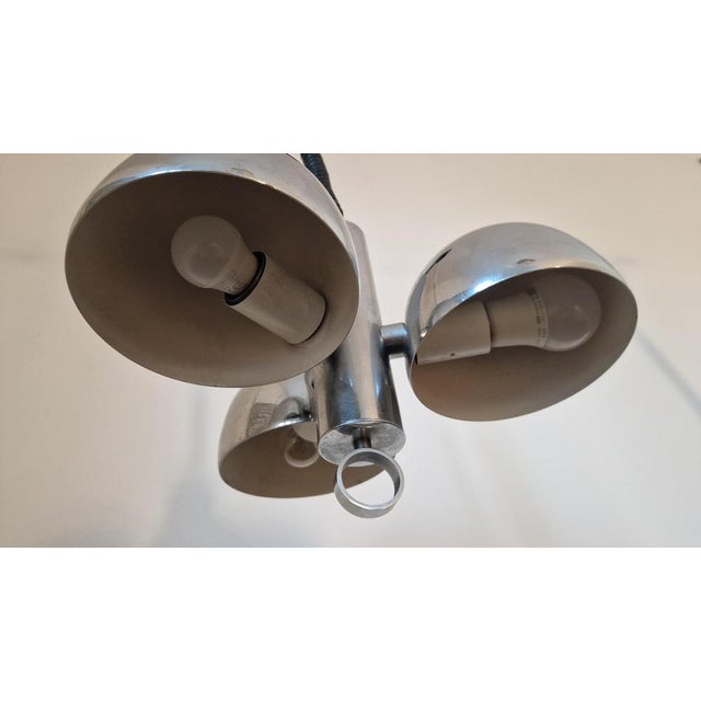 1970s Mid-Century Space Age Chrome Chandelier from Hillebrand, Germany, 1970s For Sale - Image 5 of 18
