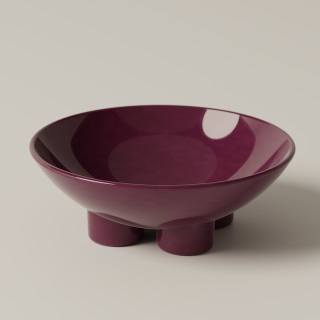 Fruuuuit Super Glossy Purple Fruit Bowl by Burgio. For Sale - Image 4 of 4