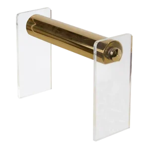 Desk Lamp by Laurel in Brass and Lucite