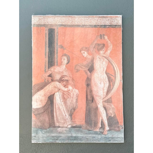Neoclassical Vintage Original Greek Figural Oil on Canvas For Sale - Image 3 of 12