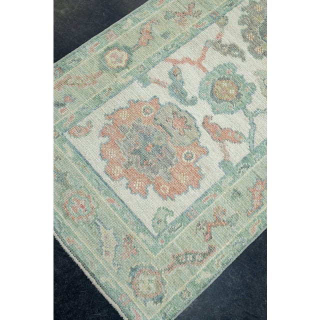 Turkish Oushak Runner Rug 2'6" x 10' #17454 For Sale - Image 4 of 8