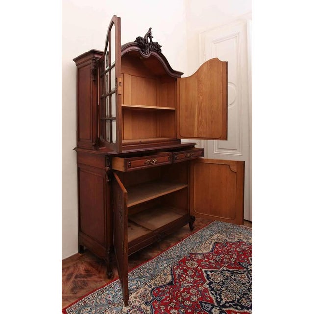 2000 - 2009 Antique Rococo Cabinet with Faceted Mirrors For Sale - Image 5 of 6