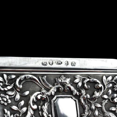 Antique Georgian Silver Card Case with Decorations by Joseph Willmore, 1836 For Sale - Image 13 of 18