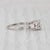 2010s Vintage 0.14ct Transitional Cut Diamond Engagement Ring 18k White Gold Size 5 For Sale - Image 5 of 8