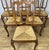 Vintage French Dining Chairs in Oak with Rush Seats, Set of 6 For Sale - Image 4 of 17