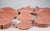 Mid-Century Modern Salmon Colored Plates, Set of 15 For Sale - Image 3 of 10