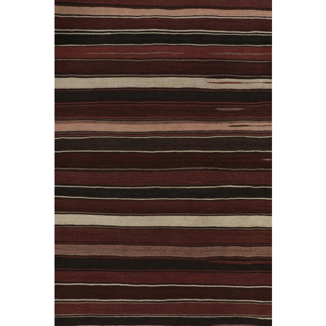 1950s Vintage Afghan Tribal Kilim With Red Black & White Stripes by Rug & Kilim - 2'11''x10' For Sale In New York - Image 6 of 7