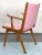 Wood Vintage Italian Wood Accent Chair in Pink Leatherette, Italy, 1950s For Sale - Image 7 of 11