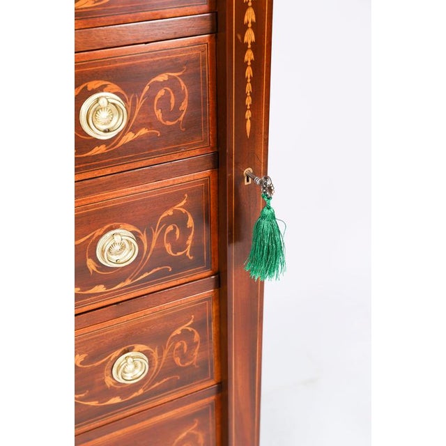 Black Antique Edwardian Wellington Chest by J Shoolbred, 1900 For Sale - Image 8 of 17
