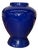 Glossy Deep Cobalt Blue Vase with Rounded Baluster Form For Sale