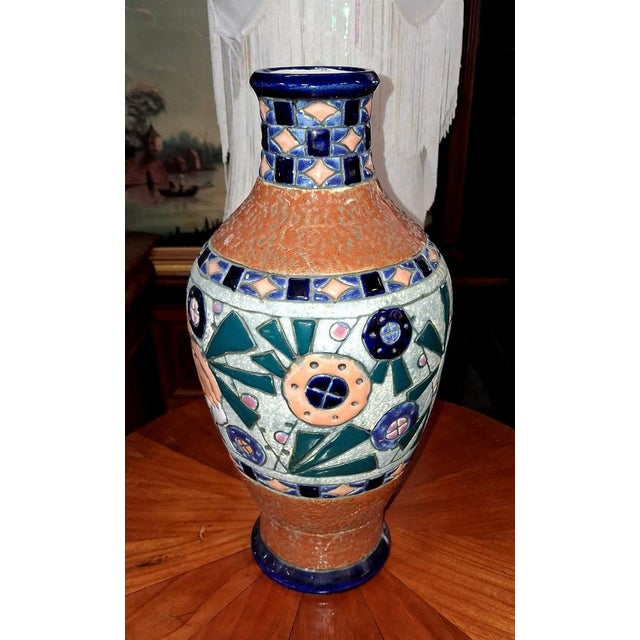 Art Deco Period Glazed Earthenware Vase, 1920s For Sale - Image 6 of 7