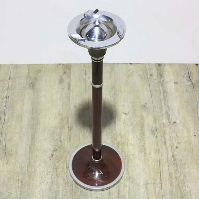 Purple Art Deco Standing Ashtray, 1930s For Sale - Image 8 of 9