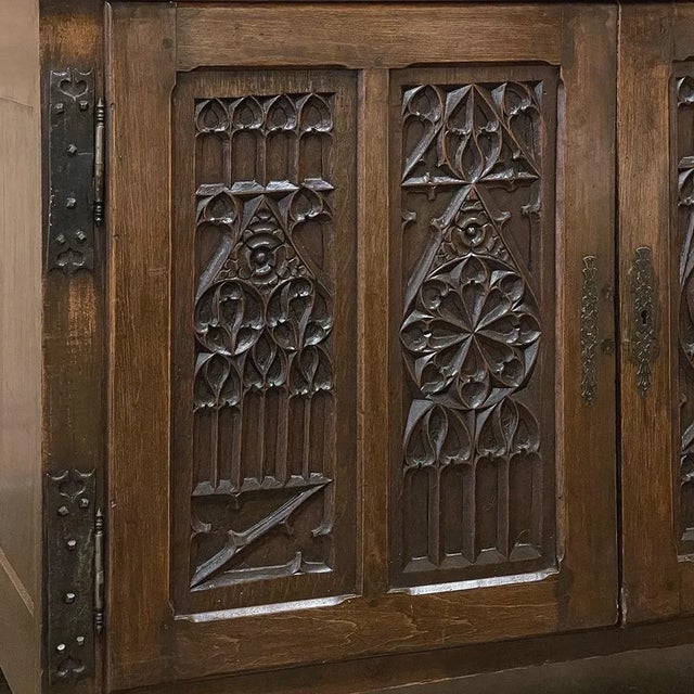 19th Century French Gothic Credenza For Sale - Image 13 of 18