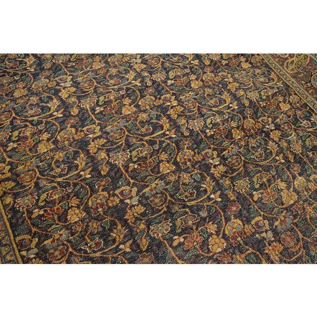 Mid 19th Century Antique Persian Moud Rug For Sale - Image 5 of 9
