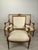 Louis XVI Living Room Seating in Gilded Wood, Set of 2, in Worn conditions. Designed before 1890