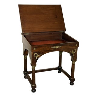 Antique Empire Writing Desk With Beautiful Details For Sale