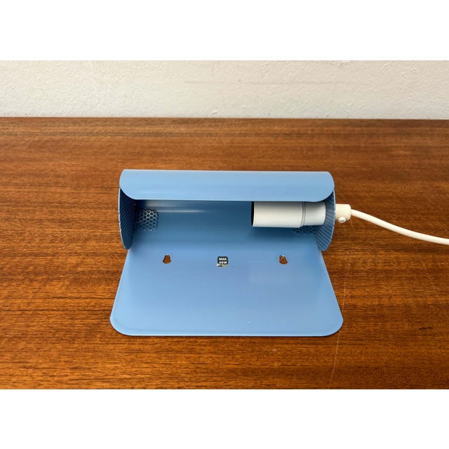 Danish Postmodern Light Blue Perforated Metal Pendant from Abo Randers, 1980s For Sale - Image 18 of 18