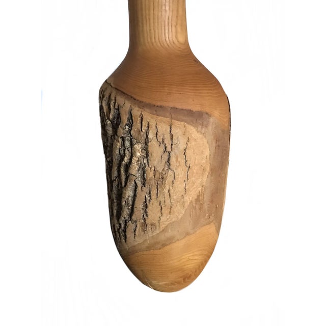 Wood 1970s Hand Turned Mid Century Modern Wood Artisan Vase For Sale - Image 7 of 10