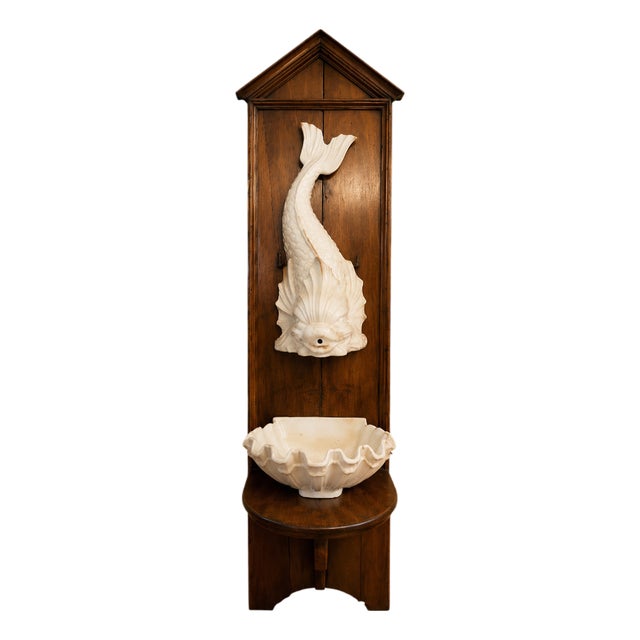 20th Century Earthenware Wall Fountain by Emile Tessier, 1890s For Sale