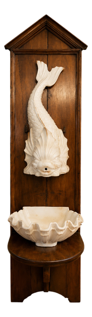 20th Century Earthenware Wall Fountain by Emile Tessier, 1890s