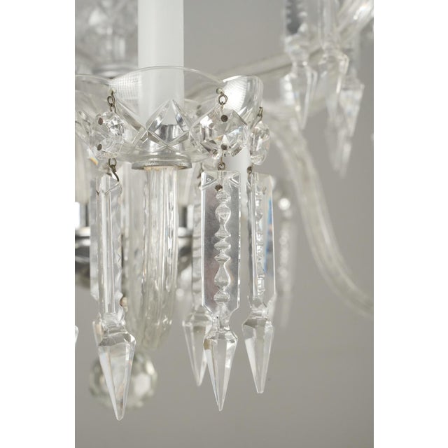 Mid 20th Century Vintage Traditional Crystal Chandelier With Sculpted Spear Drops For Sale - Image 5 of 12